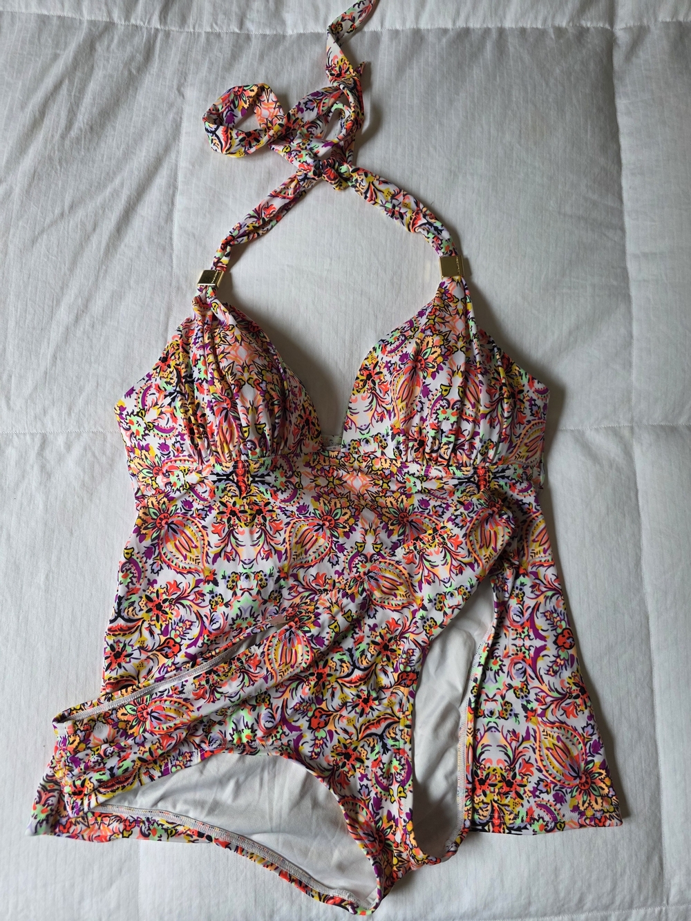 Victoria's Secret Bohemian Push-Up Halter Tankini Swim Set - Multi-Color Floral